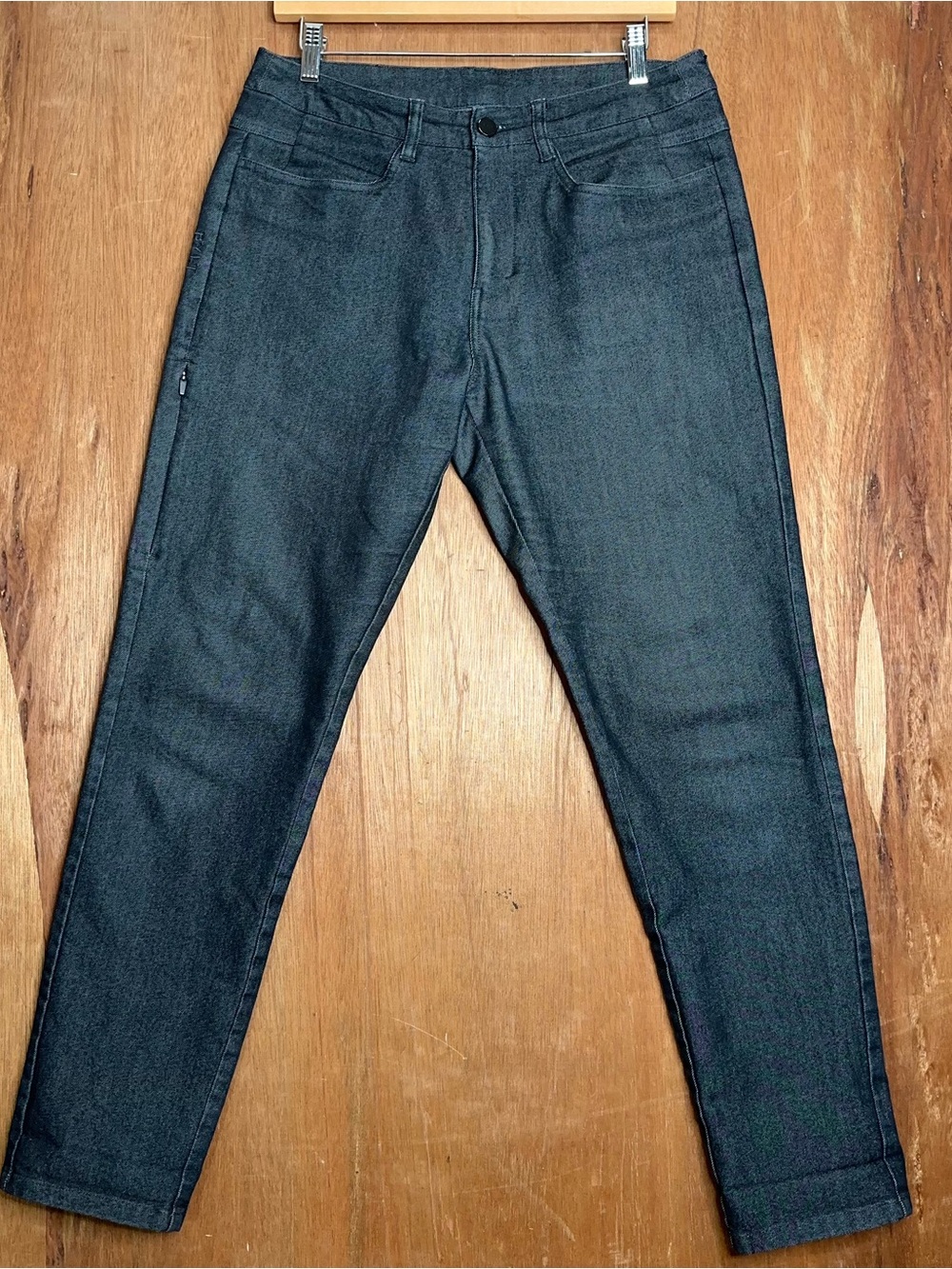 BYLT Premium Basics Denim Everyday Pant Size 32 Gray Black 30" Inseam Taper Leg